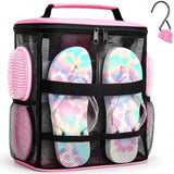 Mesh Shower Caddy,Portable Hanging Travel Toiletry Bag Dorm Room Essentials for College Students Girls,Large Makeup Organizer for Full-Sized Toiletries,Travel Essentials for Women Girls Camping Beach
