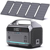 DARAN Portable Power Station with 60W Solar Panel, 288Wh (90,000mAh) LiFePO4 Battery, 350W (600W Peak) Mini Solar Generator, 2.1Hrs Fast Charing, 7-Port Design with AC Outlet for Emergency, Hurricane