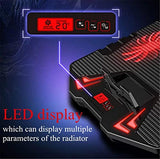Laptop Cooling Pad Notebook Cooler for Desk and Lap Use Laptop Fan Stand 5 Adjustable Heights with 5 Quiet Fans and Phone Holder for 12