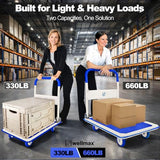 Push Cart Dolly by Wellmax, Moving Platform Hand Truck, Foldable for Easy Storage