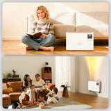 Encyclpo Smart Wall Heater with Wireless and Remote Control, 1500W Space Heaters for Indoor Use, Wall Mounted/Floor Electric Heater with Thermostat, Works with Alexa, 24H Timer,for Bedroom, Garage