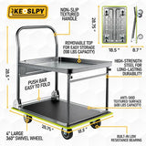 Upgraded Foldable Push Cart Dolly, 700lbs Foldable Platform Truck Dolly with Wheels