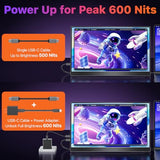 cocopar Portable Monitor 17.3 Inch 4K UHD 60Hz 150% sRGB Travel Monitor with Speaker