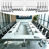 10 Pack Folding Conference Table,Modular Conference Room Table with Wheels,2-60 Person Modern Flip Top Nesting Mobile Tables,Space Saving Training Tables for Office