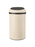 Brabantia 16 Gallon Large Kitchen Touch Top Trash Can (Soft Beige) Removable Lid, Soft-Touch Open Garbage Can