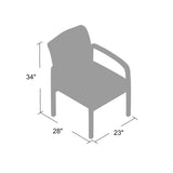 Boss Office Products Chairs Guest Seating, Slate Grey