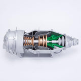 MechPuConToy Turbofan Engine Model That Runs, PT6A 100+PCS DIY Assembly Simulation Aircraft Turboprop 3D Printing Engine Model Kit, Physics Experiment Set for Adults
