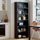 Bookshelves and Bookcases Floor Standing 6 Tiers Display Storage Shelves 70 in Tall Bookcase