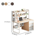 Stylish 140cm Desk with Sideboard Modern Study Table with 3 Drawers Home Office Furniture Compact Computer Desk No Chairs Included Perfect for Small Spaces