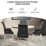 AODCHR Upholstered Velvet Accent Dining Chair, Elegant Tufted Dining Room