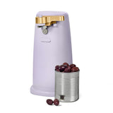 Electric Can Opener, Auto-Turn, Knife Sharpener, Bottle Opener, Easy-Clean, Corded, One-Touch, Stainless Steel Blade (Lavender)