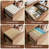 KungFuWood 6 Drawer Mobile File Cabinet, Wooden File cabinets Solid Wood Filing Cabinet with wheelsfor Home Office