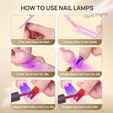 AORAEM UV LED Nail Lamp, Quick Drying UV Light for Gel Nails