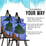Art Supply 64" Black Wooden Easel Stand (12 Pack) - Adjustable A-Frame Tripod for Painting, Drawing & Signs - Lightweight Easels
