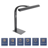 Aumotop Adjustable LED Desk Lamp with Timer, Sturdy Design (US Plug)