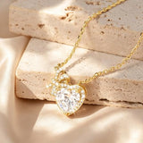 YOIHUR Gold Necklace for Women, Heart Necklace, Gift & Bow Pendant Necklace, Dainty Cubic Zirconia Choker Necklaces, Jewelry for Women,Ideal Gifts for Girlfriend, Wife and Mother（True Love Promise）