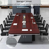 15FT Large Conference Table, 16-18 Person Rectangular Office Meeting Table