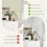MelunMer Beige Peel and Stick Wallpaper Floral Stick on Wall Paper Boho Leaf Contact Paper for Cabinet Removable Self Adhesive Wallpaper Bathroom Waterproof Neutral French Floral Shelf 17.3 x 78.7In