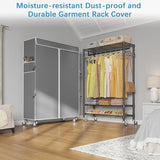 VIPEK R3C Plus Garment Rack Rolling Clothes Racks with Locking Wheels, Heavy Duty Clothing Rack Portable Closet with Adjustable Shelves & Side Hooks, Black Rack