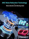 8-Fan Laptop Cooling Pad with Thermoelectric Cooler, 5-Speed Independent Control, 10 RGB Lights, 7-Height Adjustable Metal Panel Laptop Cooler