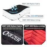 QEZER Sleeping Bag for Adults 650FP Down Mummy Sleeping Bag Cold Weather 3-Season Lightweight Compact for Camping Backpacking Hiking Travel 36°F-63°F