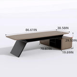Larnavo Executive Desk - Office Desk with Large Storage Space(87IN)