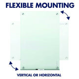 Quartet Magnetic Glass Dry Erase White Board, 48''W x 36''H Whiteboard, Infinity Frameless Mounting, White Surface (G4836W) Quartet