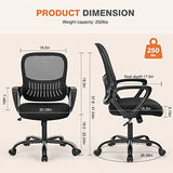 Sweetcrispy Home Office Managerial Executive Chair with Ergonomic Design, Mid-Back Mesh Swivel, Comfortable