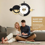 Anmotpe Large Modern Wall Clocks Big Wall Clock Nordic Style Metal Dial Battery Operated Clocks for Living Room Kitchen Bedroom 20.8X34.2inch