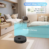 Robot Vacuum and Mop Combo, Self-Emptying, 60-Day Capacity, Home Mapping, Schedule, Wi-Fi/App/Alexa/Remote, 180mins Runtime AIRROBO