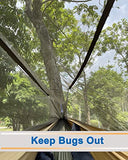Sunyear Camping Hammock-Hammocks with Net and Rain Fly Tarp - Portable Single&Double Lightweight Nylon Parachute Hammocks with Hammock Tree Straps for Backpacking Hiking Travel Camping Indoor Outdoor