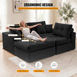 114" L-Sectional Couches for Living Room, Modular Sectional Sofa