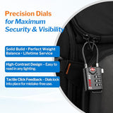 Open Alert TSA Approved Luggage Locks, 6 Pack, Easy Read Dials with Alloy Body.