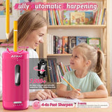 Electric Pencil Sharpener, Auto in & Out, 5 Nibs, 7K+ Uses, Fully Automatic Classroom Pencil Sharpener