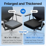 Gel Seat Cushion, Cooling Thick Big Breathable Honeycomb Design Absorbs Pressure Points Seat Cushion