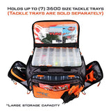 KastKing Fishing Gear & Tackle Bags - Saltwater Resistant Fishing Bags - Fishing Tackle Storage Bags,Medium-Hoss(Without Trays,15x11x10.25 Inches),Orange