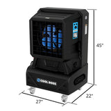 BendPak Cool Boss Evaporative Air Cooler, 15-Gallon Auto-Refill Reservoir, 1,850 CFM, Covers 650 Sq. Ft., 3-Speed Fan with Auto Swing Louvers, for Patio, Garage, Commercial or Home Use