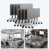 Usosidam Office Folding Conference Room Table,6 Pack Portable Mobile Conference Table