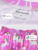 A&J DESIGN Girls Unicorn Pajamas for Girls Pjs Toddler Unicorn Pajamas Kids Pjs 2-Piece Long Sleeve Sleepwear Loungewear, 2T