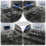 Folding Conference Room Tables, Modern Large Flip Top Mobile Meeting Tables