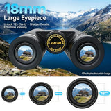 Asacam 12x42 Binoculars for Adults, High Powered Binoculars with Large Eyepiece, Lightweight HD BAK4 Prism for Bird Watching, Travel, Hunting, Camping, Sports
