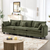 Corduroy Cloud Couch Modular Sectional Sofa,Oversized Deep Seat Modern Sectional Couches for Living Room