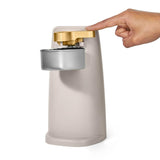 Electric Can Opener, Auto-Turn, Knife Sharpener, Bottle Opener, Easy-Clean, Corded, One-Touch, Stainless Steel Blade (Porcini Taupe)