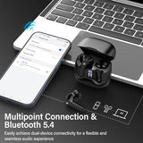 Hybrid Active Noise Canceling Wireless Earbuds, 6 Mics ENC Clear Call Ear Buds