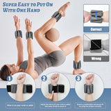 Ankle Weights Set of 2 (2 lb Each) Adjustable Wrist Weights for Women Men Wearable Arm Leg Weight for Pilates, Running, Walking, Workout, Yoga, Dark Grey