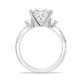 MSBLUE® Moissanite Engagement Ring, 1.5CT Princess-Cut Size 9