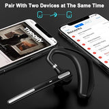 Bluetooth Headset V5.1,Wireless Bluetooth Earpiece with CVC8.0 Dual Mic Noise Cancelling