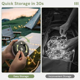 L LOHAS LED Camping String Lights, 4 in 1 Quick Recovery Waterproof Outdoor Tent Lights, 32.8FT with 8 Lighting Modes, Camping Essentials for Yard, Tent, Hiking, Patio, and Holiday Decoration