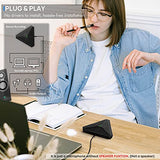 Conference USB Microphone, Mute Button, Omnidirectional Condenser Boundary Mic for Recording, Streaming, Gaming