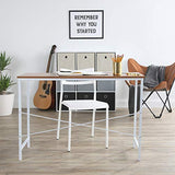 Humble Crew Desk Chair no Wheels, White, 16"W x 19"D x 30"H, 200 lbs Max - Lightweight Plastic Chair for Small Spaces